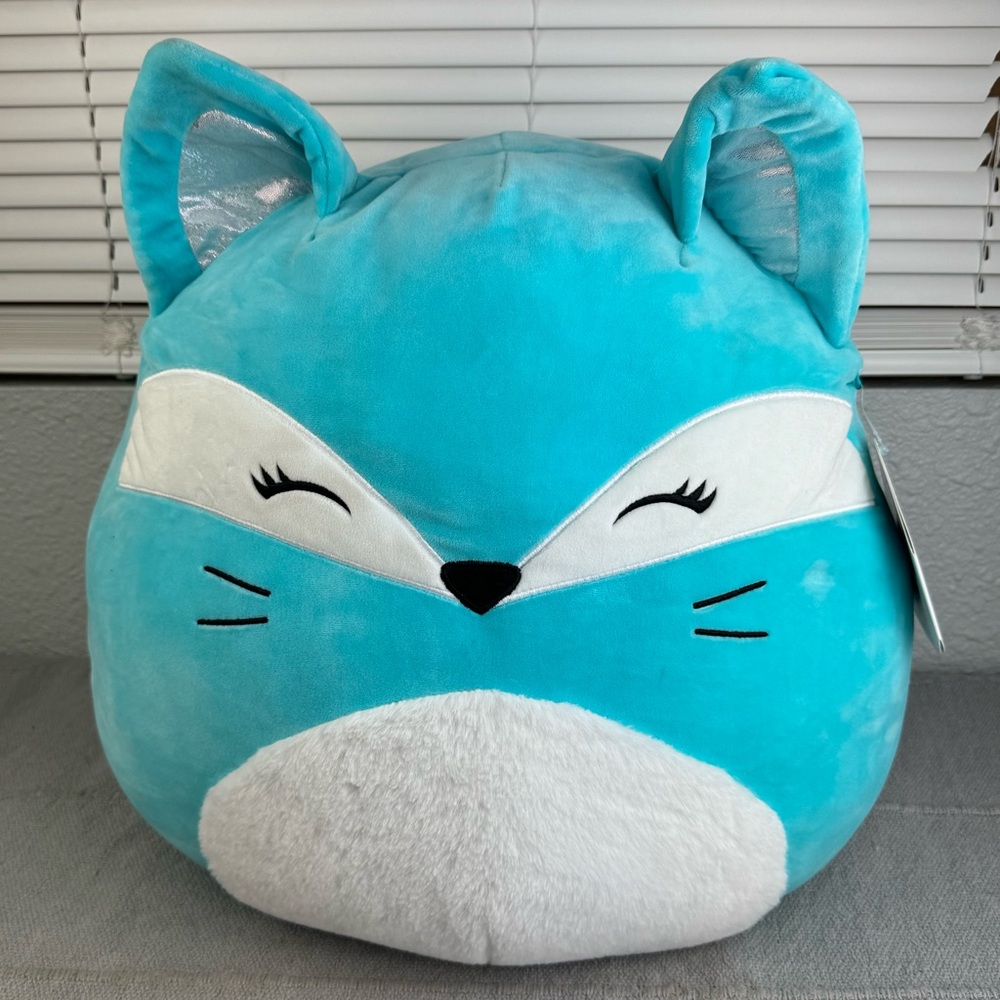 Squishmallows Official Kellytoy 16” Soft Plush Pania Blue Fox Toy Stuffed